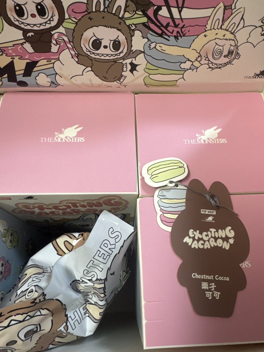 ラブブlabubu 1.0 Macaronマカロン栗子可可cocoa POPMART LABUBU