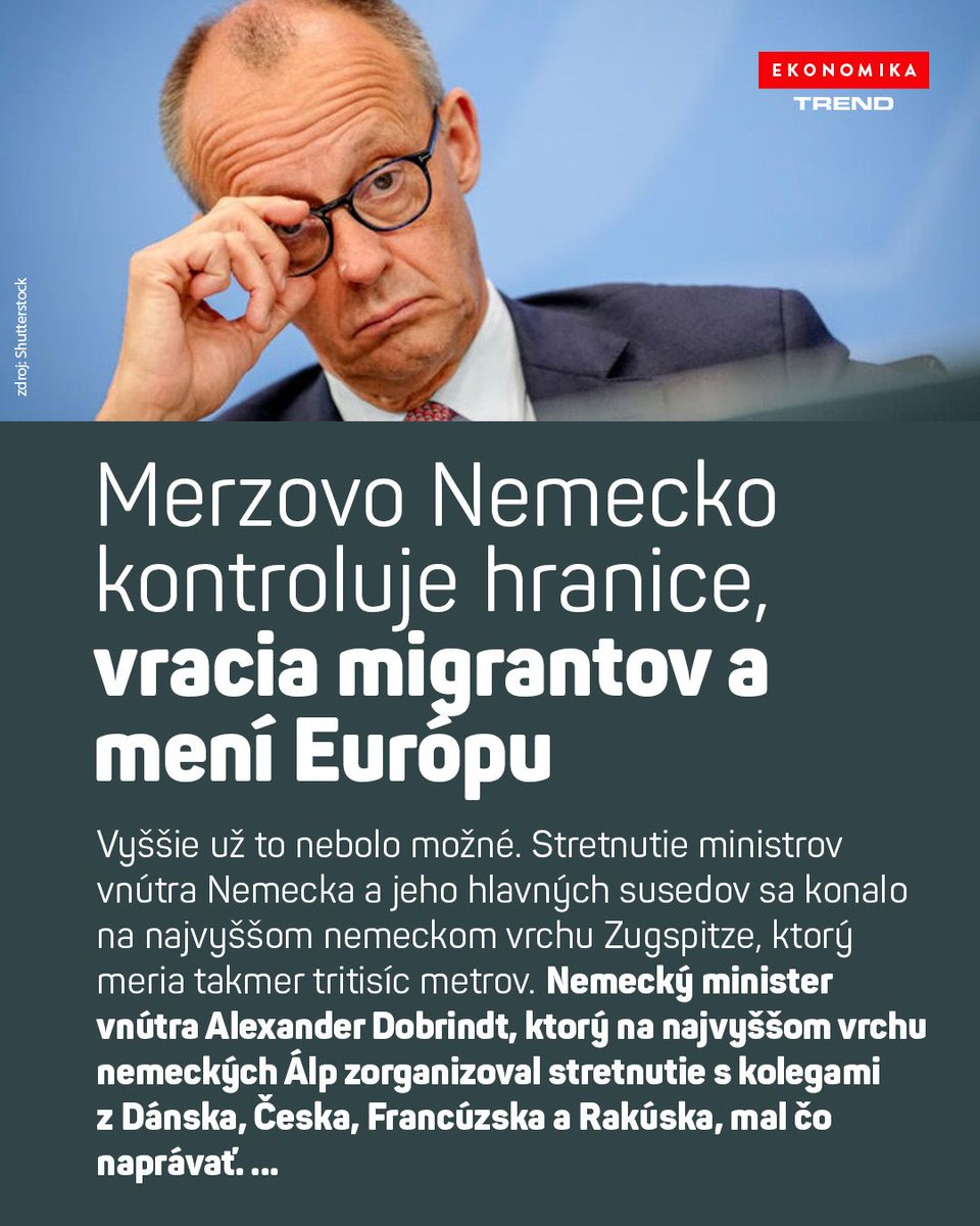 bit.ly/4mizDTD Nemecko po nástupe nového kancelára F. Merza a jeho vlády kresťanských demokratov a sociálnej demokracie zásadne obmedzilo fungovanie schengenskej hranice so svojimi susedmi a na všetkých vonkajších hraniciach postavilo policajné hliadky. ...