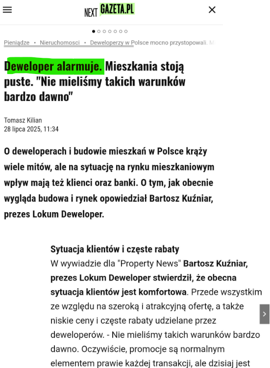 RogackiMariusz's tweet image. DEWELOPER ALARMUJE !!!
Sytuacja klientów jest komfortowa xD
next.gazeta.pl/pieniadz/7,188…
