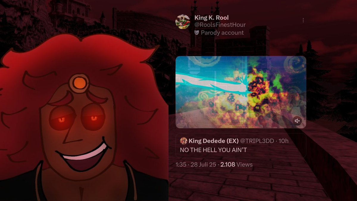 TDK_REBORN's tweet image. I might have stirred a bit of a competition between my two royal friends.
Hylia, I'm such a bastard!