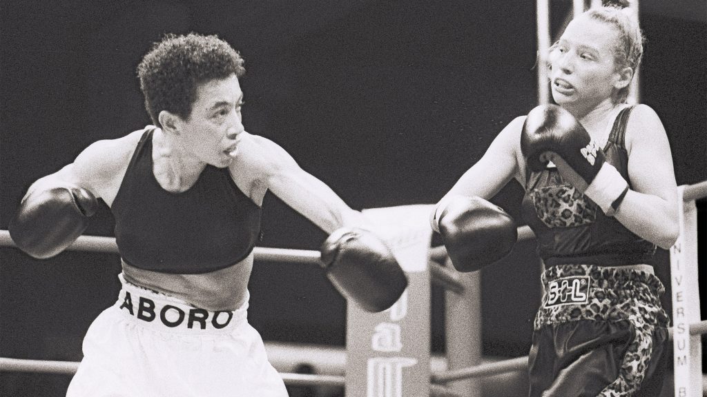 Michele Aboro (20-0, 11 KOs) won the vacant WIBF super-bantamweight title with a ten-round unanimous decision over Eva Jones Young in 2000 and successfully defended it three times. She also defeated Kelsey Jeffries, Leona Brown, and Daisy Lang during her career. #boxing