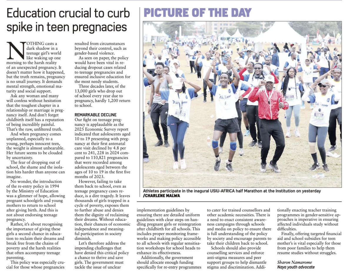 "Let's therefore address the impending challenges that have denied this critical policy a chance to thrive and save girls. The government must tackle the issue of unclear implementation guidelines by ensuring there are detailed, uniform guidelines with clear steps on handling