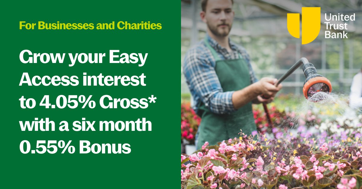 UTB's new Easy Access Tracker! 4.05% Gross (variable), flexible access &amp; 0.55% bonus for 6 months!*

Find out more here:  ow.ly/pAK850WofEX

*AER = Annual Equivalent Rate
Gross = is interest rate without the deduction of income tax. Interest is paid gross into your account.