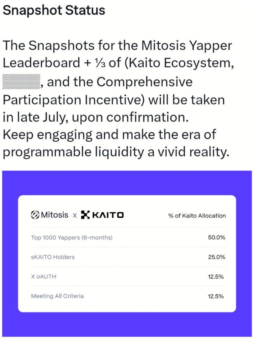 ix_wilson's tweet image. If @MitosisOrg take snapshot today, what category will you be eligible for?

gMITO