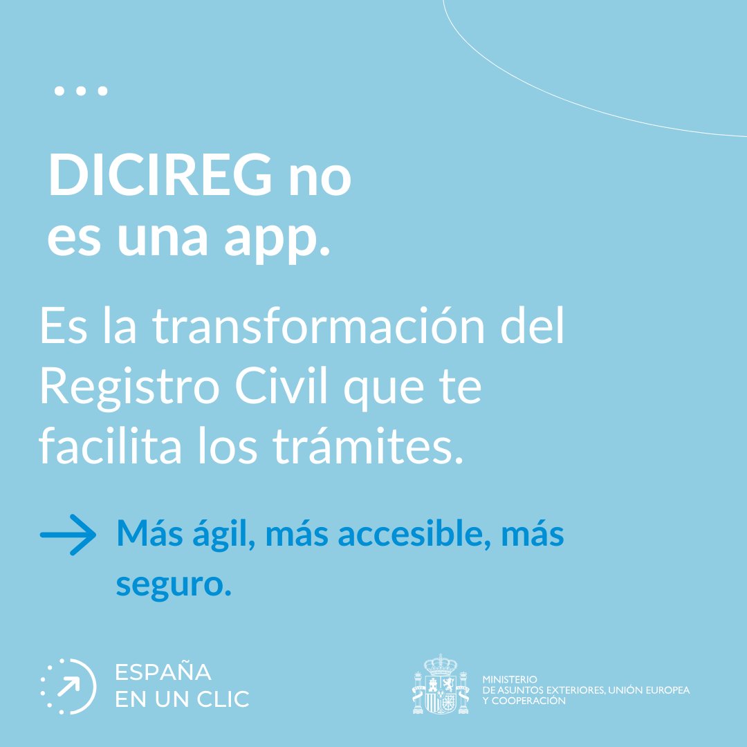 ¿Sabías que puedes solicitar certificados del Registro Civil sin moverte de tu ciudad?

Con #DICIREG, hacer trámites desde el exterior es más fácil que nunca.

🔎 Más detalles aquí ⤵️

f.mtr.cool/kpbbyjnipa

#EspañaEnUnClic