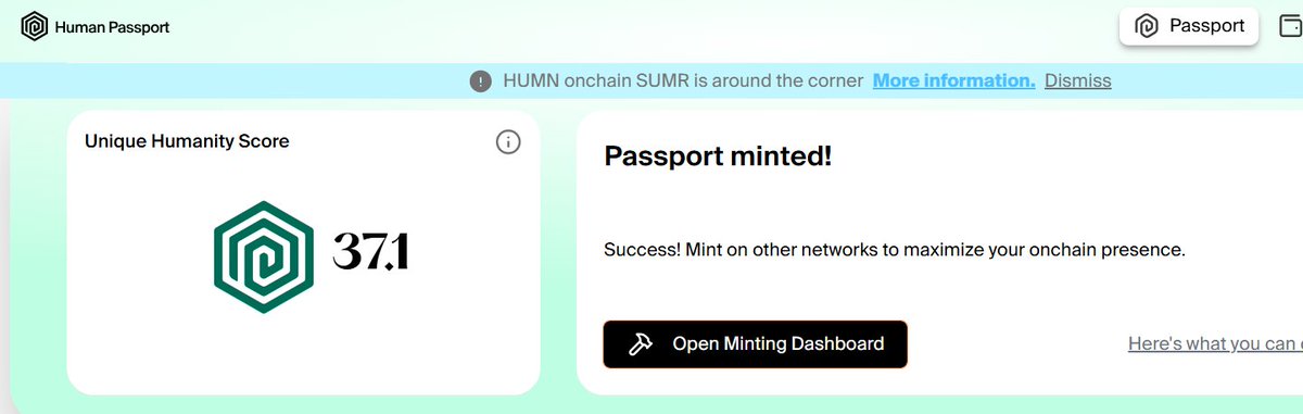gitcoin70ポイントは無理だ😂
25ポイントでOG roleもらえました☺

なんかやるのかな👀
x.com/HumnPassport/s…