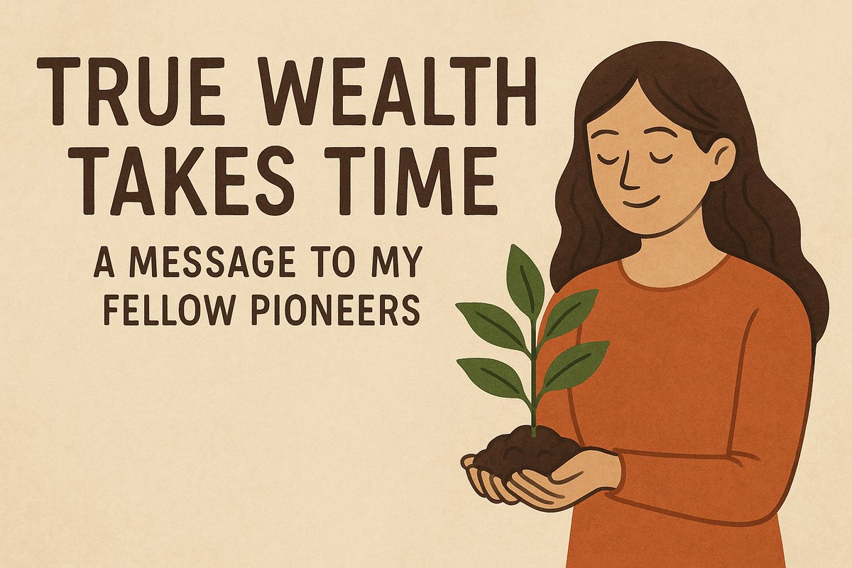 True Wealth Takes Time: A Message to My Fellow Pioneers

Dear Pioneers,

First of all, thank you—especially to Mr. Jojo and all those who have worked so hard behind the scenes. I deeply appreciate your dedication.

Mr. Jojo is truly a role model. He carefully studies my articles,