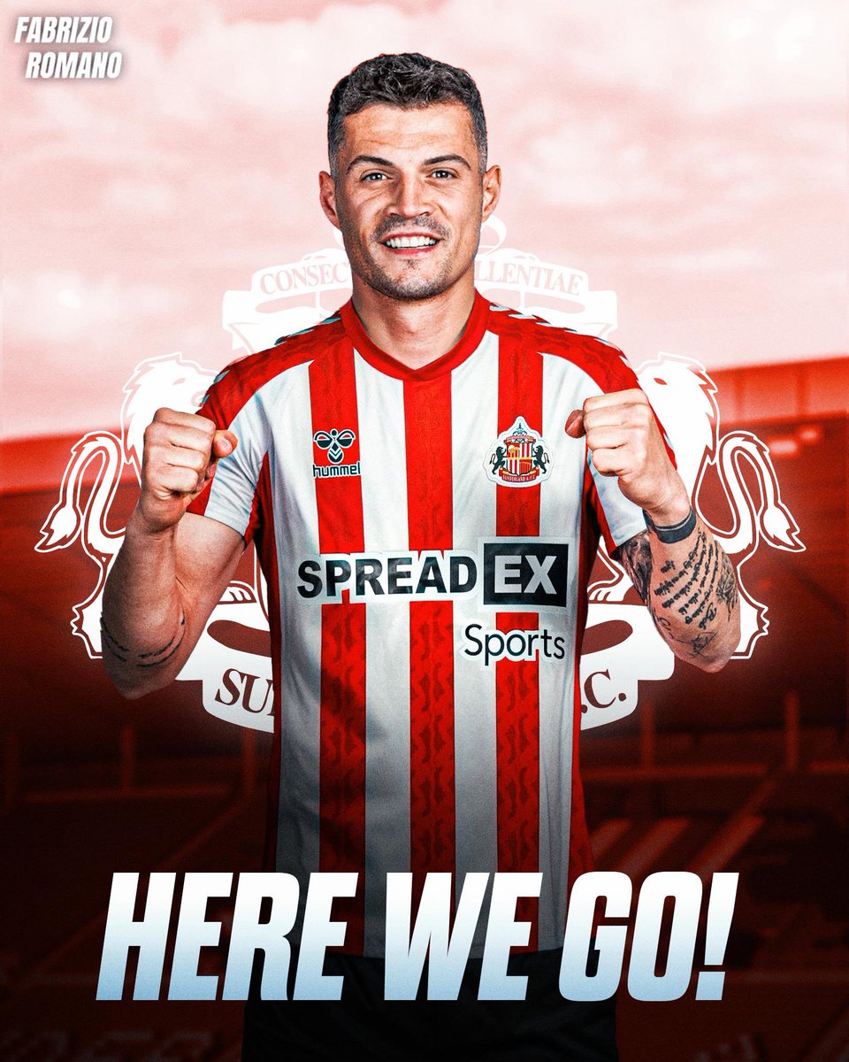 🚨🔴⚪️ EXCLUSIVE: Granit Xhaka to Sunderland, here we go! Deal agreed between all parties involved.

Understand fee will be €20m, contract until 2027.

Green light from Bayer Leverkusen for the player to fly today and complete his move to #SAFC, one more ambitious signing.