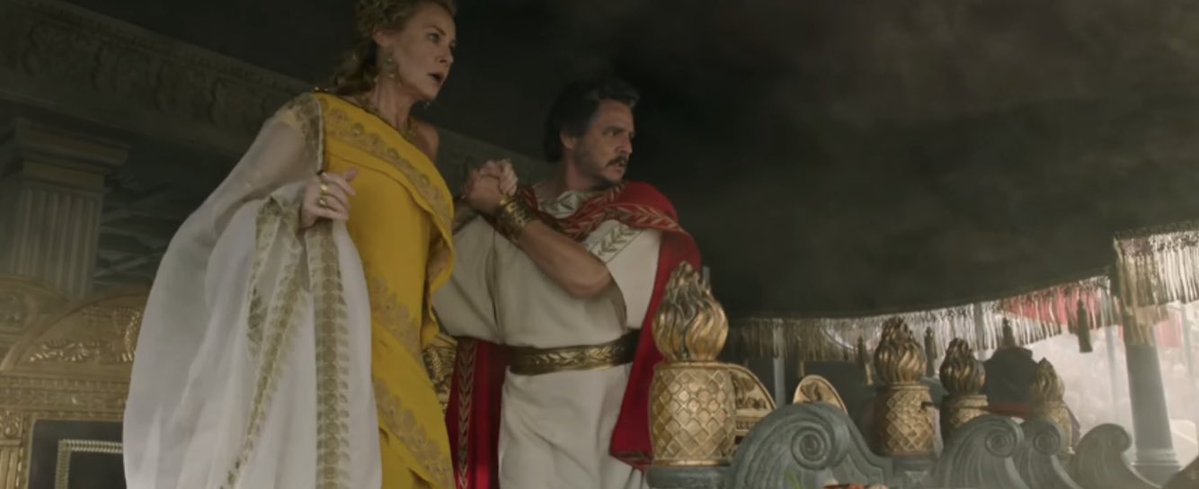 fredhechinger's tweet image. Probably an unpopular opinion but I wish we’d seen more of Acacius and Lucilla in Gladiator II 😭 it’s clear that they had a loving relationship and actually cared for each other, and Pedro Pascal and Connie Nielsen had great chemistry together 😔