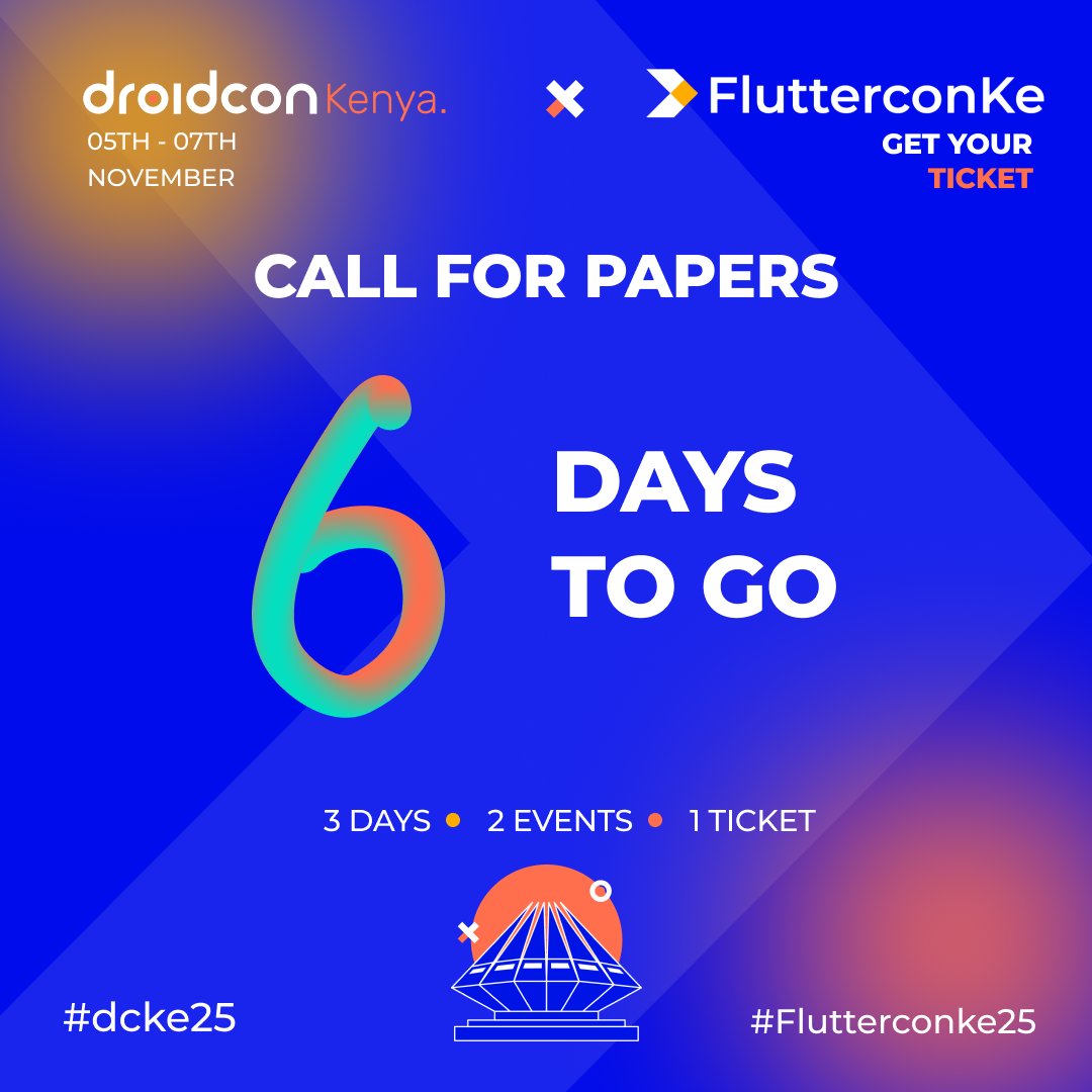 Planning to submit a talk on Flutter development?
We are here to remind you that we are 6 days away to closing the #flutterconke25 CFP.
Submit that talk before it's too late.
🔗: bit.ly/dcke25CFP

#flutterdev