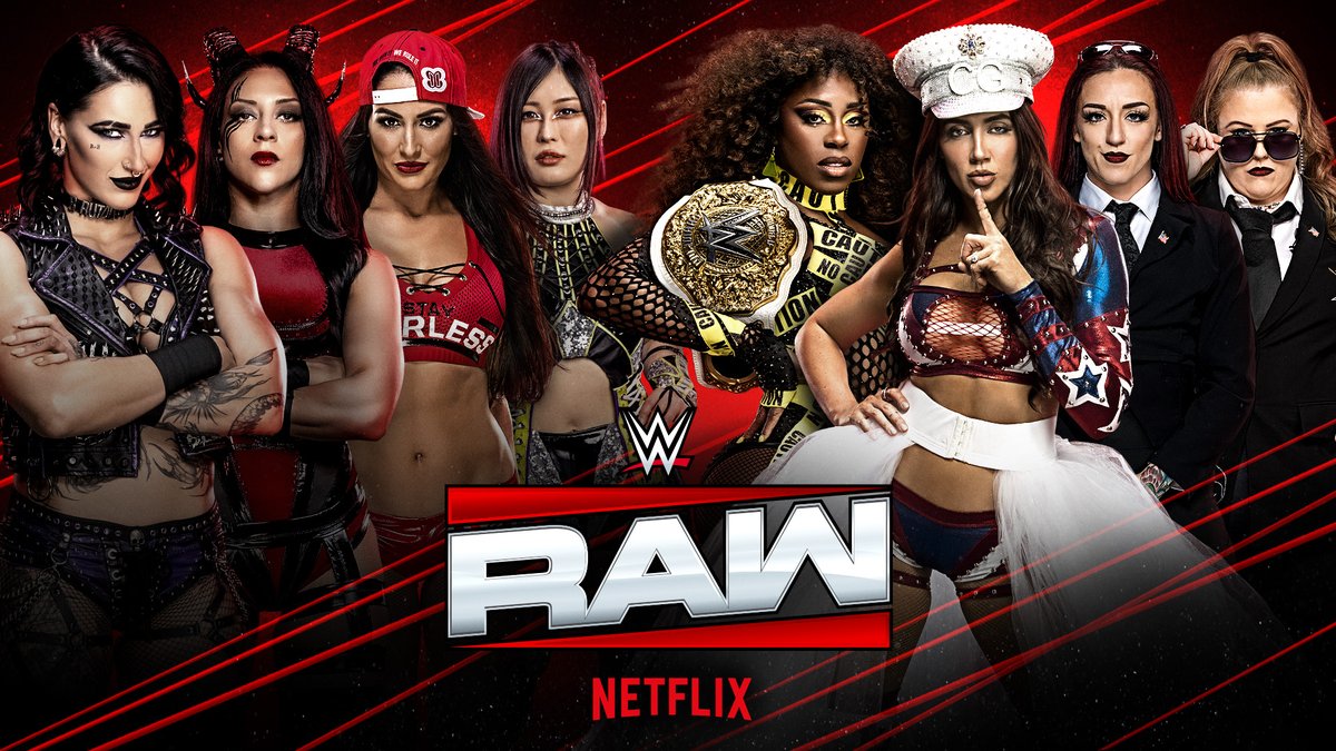 WWEAustralia's tweet image. Today on #WWERaw
💥 Rhea Ripley leads her team into an 8-Woman Tag showdown
🔥 Bronson Reed vs. Jey Uso
👑 Roman Reigns returns on the road to #SummerSlam
🏆 Finn Bálor & JD McDonagh defend the World Tag Team Titles against The LWO
📺 10am (AEST) on @NetflixANZ!
#WWEAustralia