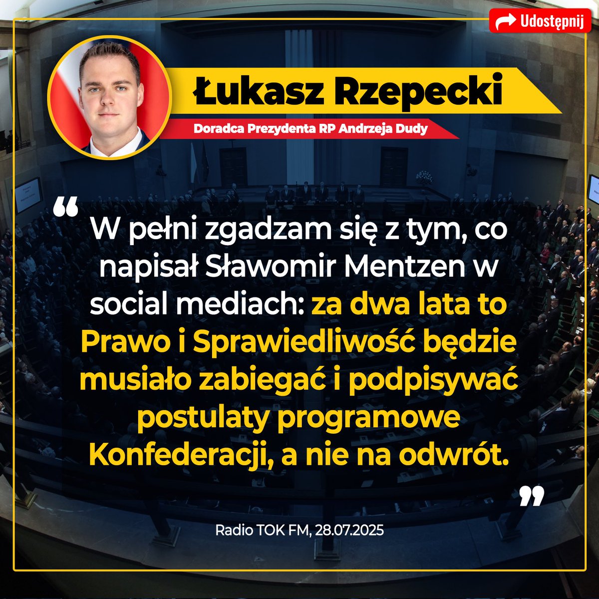 RzepeckiLuki's tweet image. Dziś w @Radio_TOK_FM byłem pytany m.in o „ Deklarację Polską” zaproponowaną przez PiS a także o rząd Donalda Tuska i rekonstrukcję.
tokfm.pl/Tokfm/7,103087…