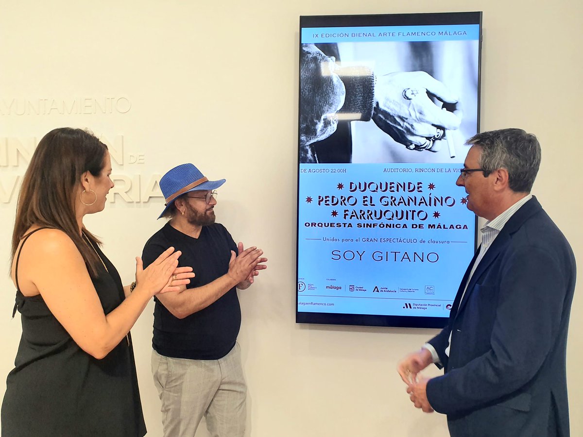 💃🏼#RincónDeLaVictoria acogerá el cierre de la Bienal de Arte #Flamenco de Málaga (<a href="/flamencoMlg/">Bienal Flamenco MLG</a>) con el estreno de ‘Soy gitano’.

📌El 2 de agosto reunirá a Duquende, Pedro El Granaíno, Farruquito y la Orquesta Sinfónica de Málaga.

🔗lc.cx/fLLajW