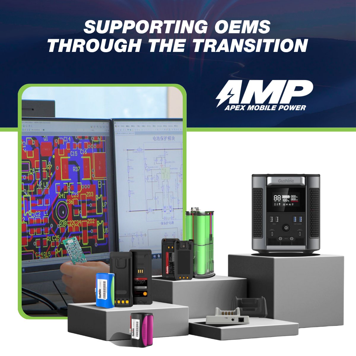ApexMobilePower's tweet image. Powering OEMs Through Electrification

We help you design smarter battery systems from concept to production.
✅ Custom packs
✅ Fast prototyping
✅ Built for compliance

🔗 apexmobilepower.com
#BatteryDesign #OEMPower #CustomEnergy #ApexMobilePower