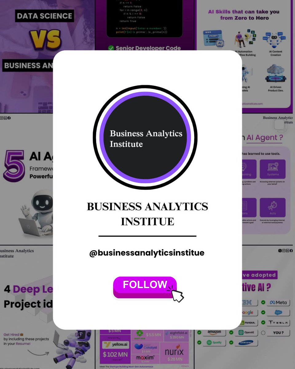b_analyticsinst's tweet image. Data cleaning in Python? Part 2
Avoid these 5 silent killers:
1.Blind .dropna()
2.Treating 0 as NaN
3.Hardcoded logic
4.Format errors
5.No tracking
📌 Save this if you work with #python or #DataScience
#Python #DataCleaning #ML #Analytics