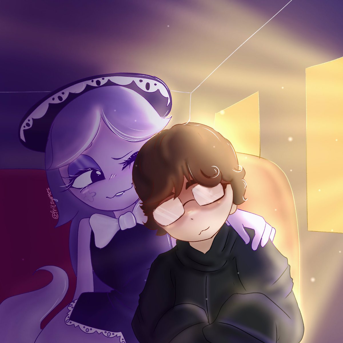 fritzymes's tweet image. #yumeship art for @skelobones ! [req]
(NOT toon/handler)