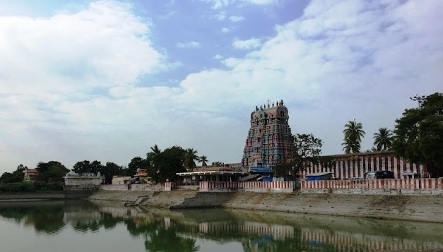 FCAACMA1976's tweet image. Thirupullani Pushkarini with the Temple gopuram on the background