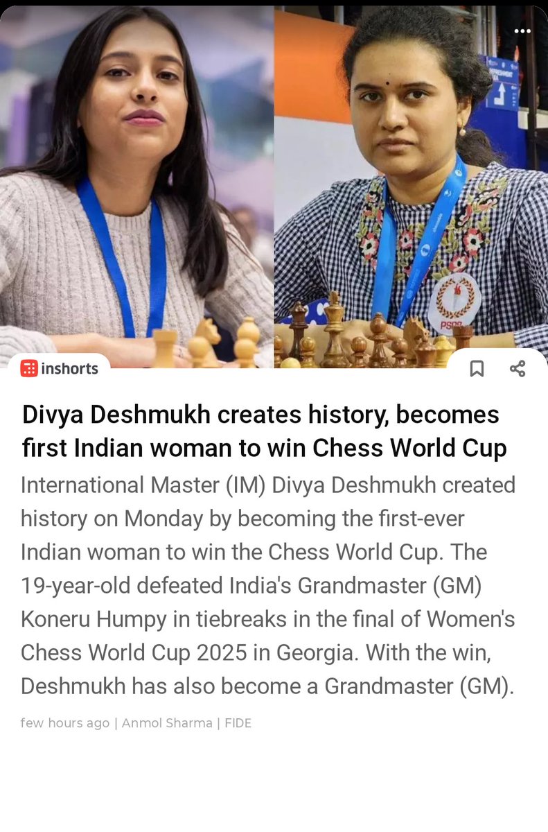 socrates930's tweet image. Congratulations @DivyaDeshmukh05  🎉🎉🎉 . Proud Moment for India.