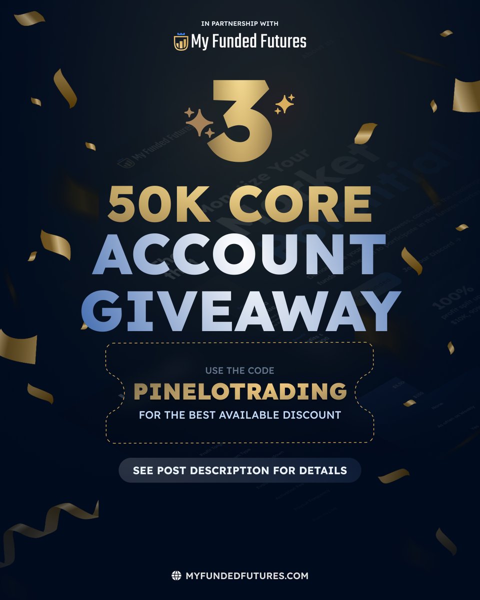 🎉 ¡SORTEO EXPRESS! 🎉

Gana 1 de las 3 Cuentas CORE de 50K de My Funded Futures
📌 ¿Cómo participar?
✅ Da RT
✅ Menciona a un amigo trader

📅 Anuncio del ganador:
🗓️ 31 de Julio en directo durante el Live Trading
🔥 ¡Acaba el mes de la mejor manera! 🔥

#myfundedfutures
