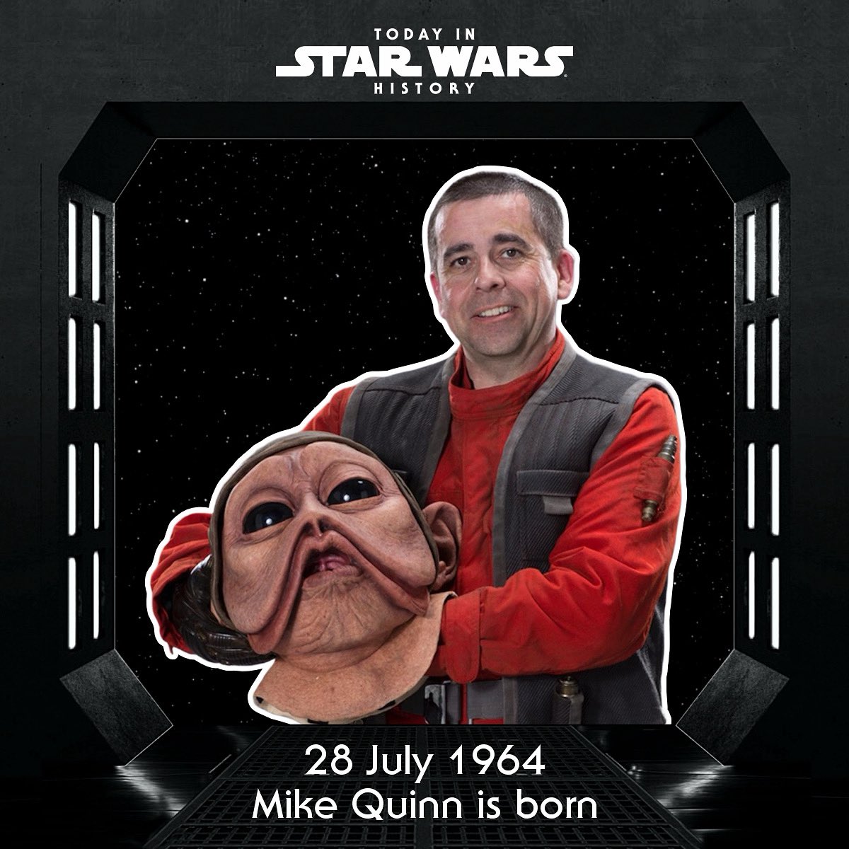 TodayinStarWars's tweet image. 28 July 1964 #TodayinStarWarsHistory Happy Birthday to puppeteer and every one's favorite Sullustian, Mike Quinn! #NienNunb
