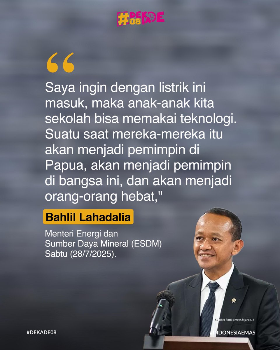Presiden Prabowo Subianto menugaskan Menteri Energi dan Sumber Daya Mineral (ESDM) Bahlil Lahadalia dan PT PLN (Persero) untuk melistriki lebih dari 10.000 titik desa dan dusun di wilayah 3T (terdepan, terluar, tertinggal).

#presidenprabowo #prabowo #pemerintah #indonesiaemas