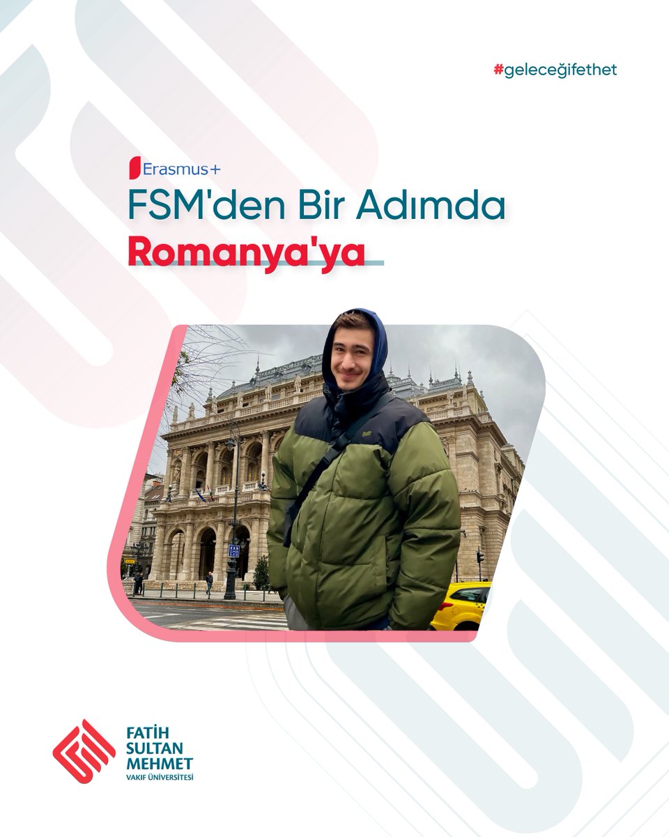 fsmvu's tweet image. FSMVÜ Mütercim Tercümanlık öğrencisi Taha Ata, Erasmus ile Romanya’da.
🌍
FSM’de başlayan eğitim, Avrupa’da devam ediyor.
#GeleceğiFethet #Erasmus #FSMVÜ