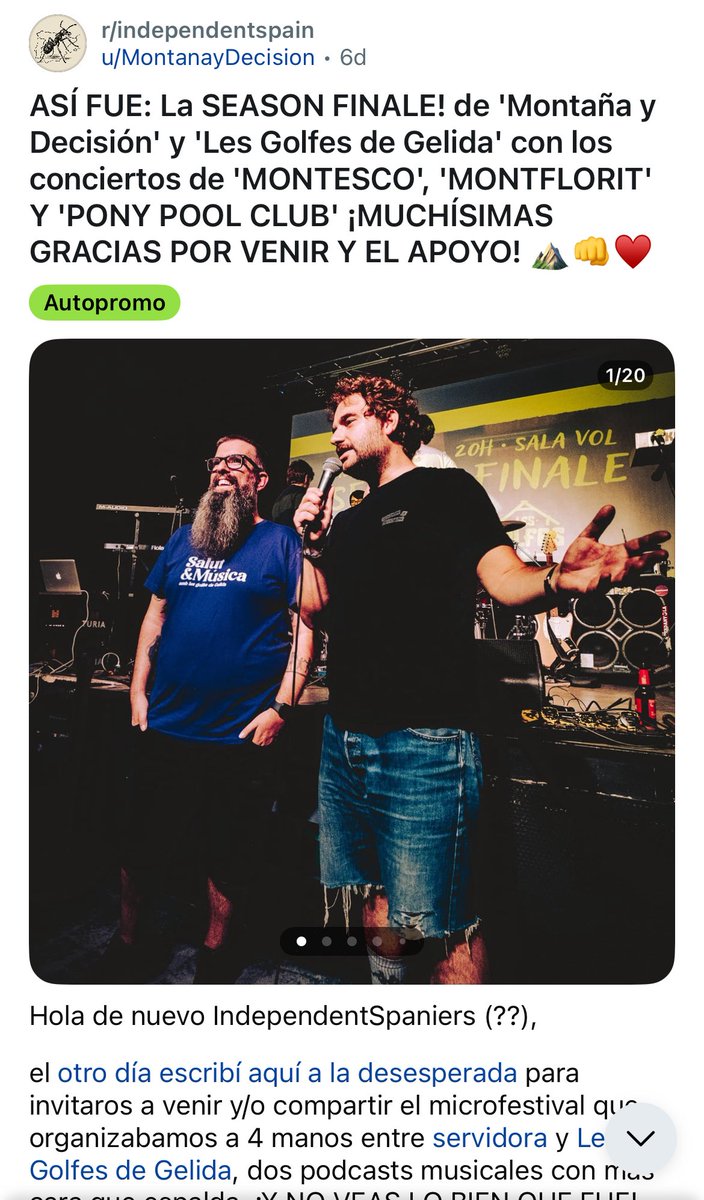PENÚLTIMA chapa sobre el asunto de la SEASON FINALE! en el canal de Independent Spain de Reedit 

⛰️👊🤜 reddit.com/r/independents…