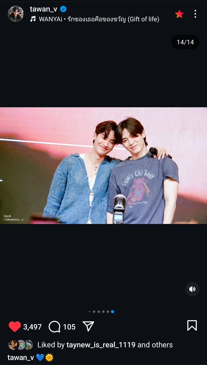AnuPriya2403's tweet image. These two are my favorite pics from Tay's birthday events, looks like it's Tay's fav pics too😭
#เตนิว #TayNew
#Tawan_V #Newwiee