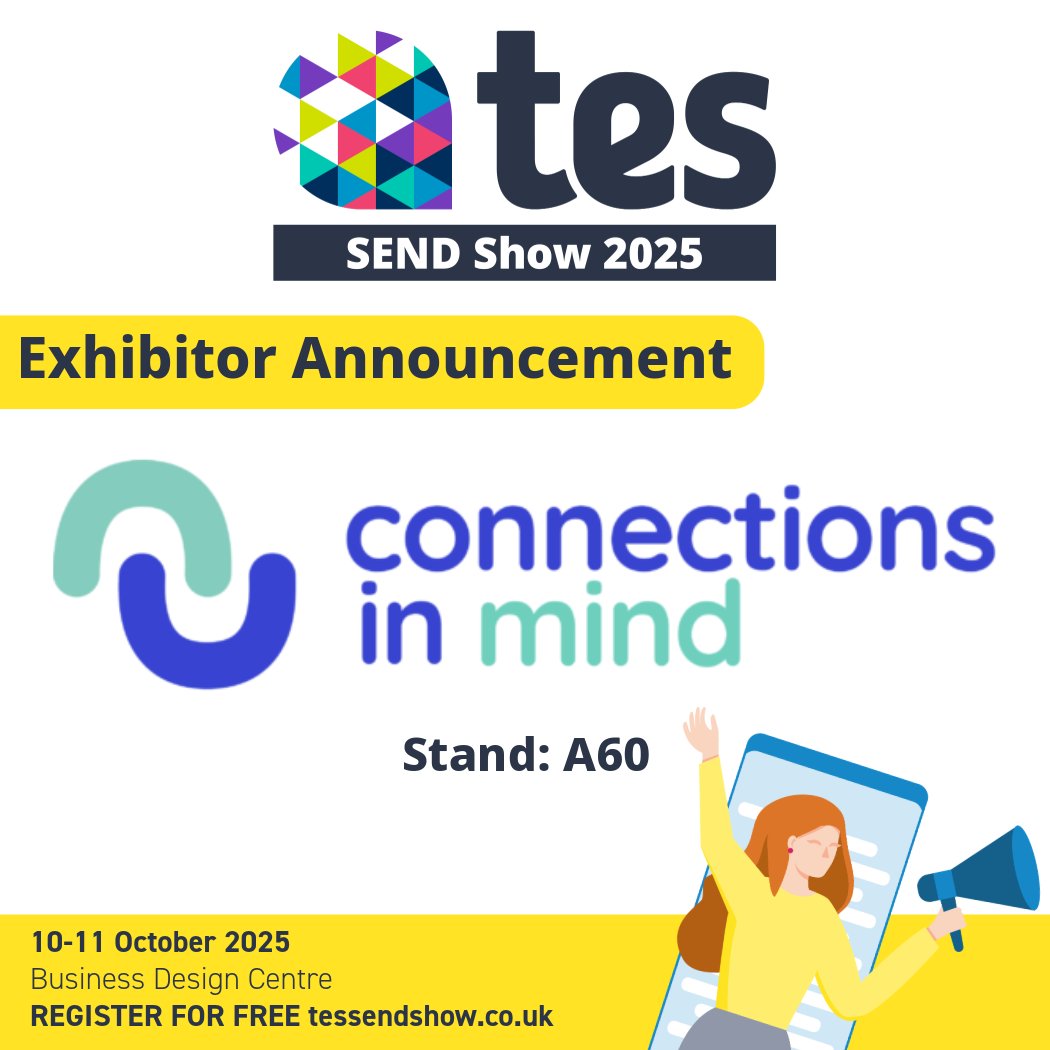 SENDShowUK's tweet image. We&apos;re thrilled to welcome @ConninMind to #TesSENDShow2025! 🥳

🔗Find out more here 👉connectionsinmind.com
🎟️Register for FREE here 👉ow.ly/of5G50VVwPp