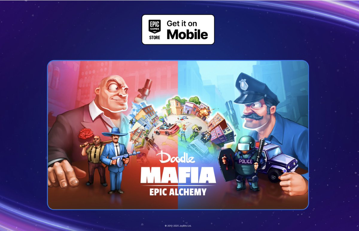 GamingonPhone's tweet image. Doodle Mafia lets you roleplay as both a crook or a cop, and it's free this week on the Epic Games Store for mobile until July 31.