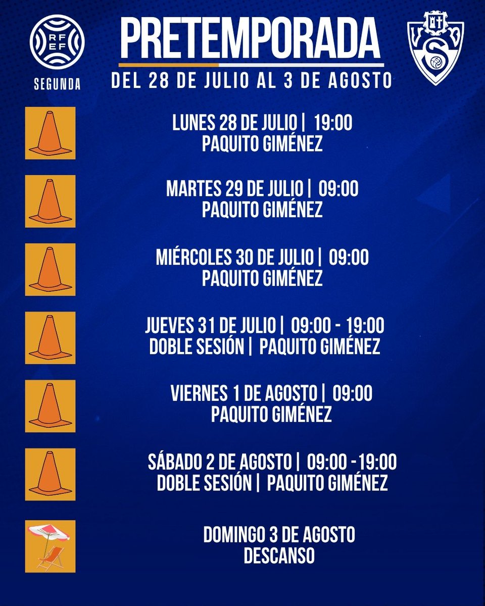 📣 ¡Hoy regresamos al trabajo!
Esta tarde arrancan los entrenamientos del Yugo UD Socuéllamos.

💪 Comienza la pretemporada con la mente puesta en un solo objetivo: Segunda Federación.

¡Vamos, UNIÓN!