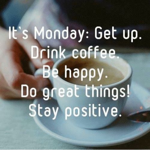 Staying positive here! 😊☕️ Good morning!! ☕️😁 How was your weekend? Ours was a busy one, and now onto a new work week! How can it almost be August?? Have an outstanding day!! 
•
•
•
•
•
 #ralphandvicki #mmmcoffee #teamoutdoors #countyourblessings #mondaymonday