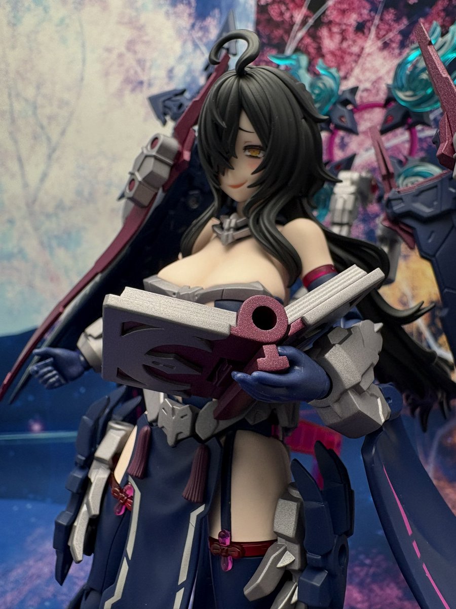 patorarami's tweet image. ツクヨミさん完成!!
作りごたえ抜群のボリューム！
そして可愛い！
 #メガミデバイス 
 #プラモデルライフ
