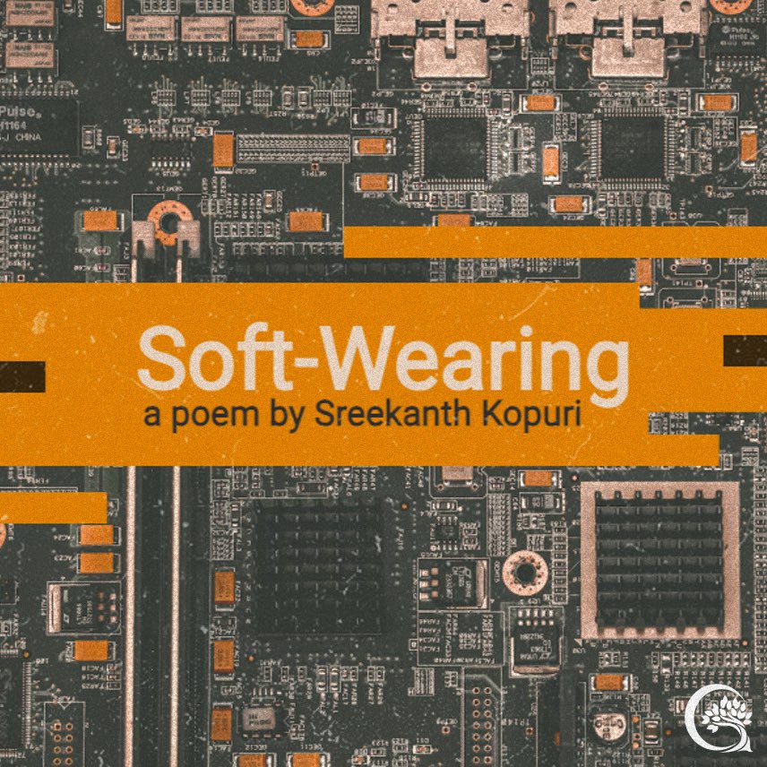 MGLiterary's tweet image. "We are chips
chipped off
discs of
transmigrated souls
less in the weight of love."
Read "Soft-Wearing" by Sreekanth Kopuri: moonlitgetaway.com/new-poetry/sof…
#PoetryCommunity #WritingCommunity #ReadingCommunity #5amWritersClub #LitMag #OpenForSubmissions