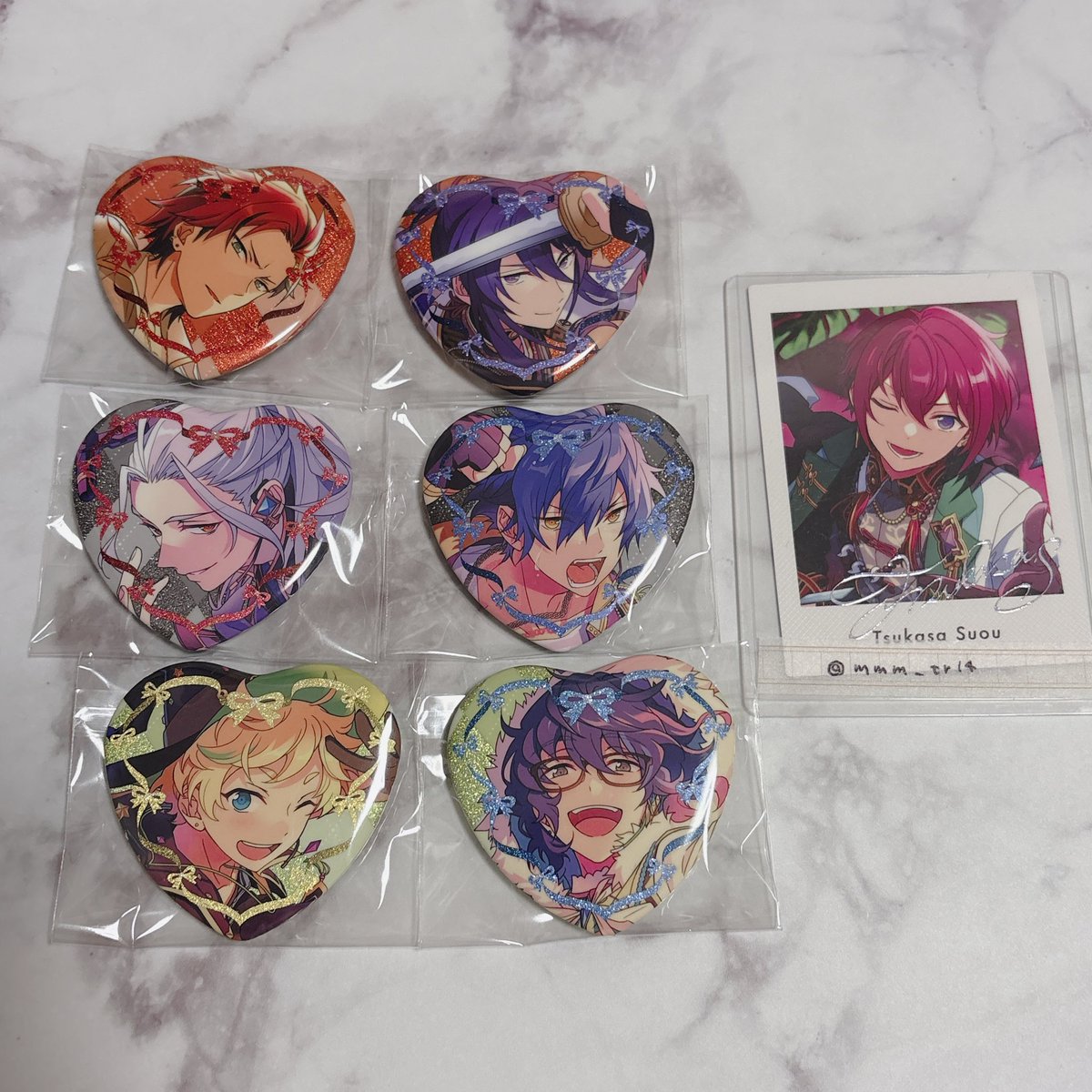 【交換】あんスタ 10周年 10th POPUP  ポップアップ  ラメキラハート缶バッジ

譲：紅郎、颯馬、凪砂、ジュン、宙、つむぎ

求：司>日和

郵送希望。
検索からでもお気軽にお声掛けください。