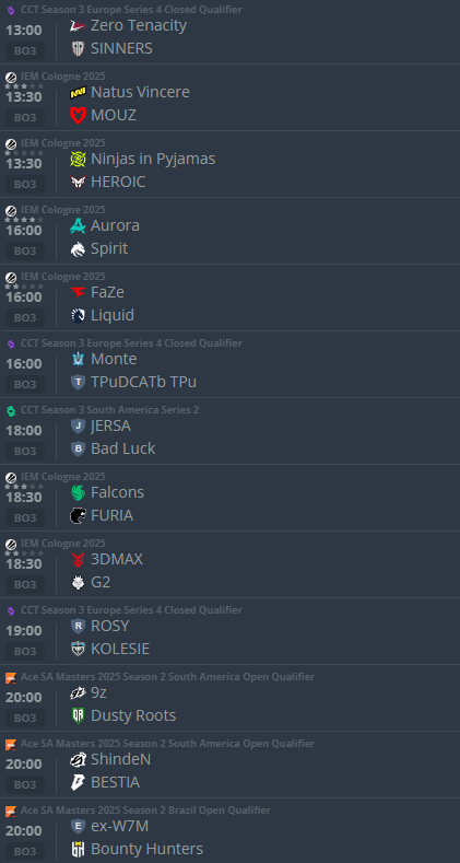 malekCSGO's tweet image. prono du jour CS :
Zero tenacity 1map
Mouz 1map
Spirit 1map (combiné)
FaZe 1map (combiné)
Monte 1map
Falcons 1map
G2 1map (combiné)
❤️20€ bonus avec le code MALEK20 go.affiliatemystake.com/visit/?bta=230…