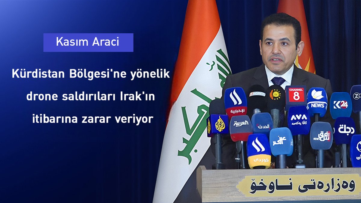 K24Turkce's tweet image. Ulusal Güvenlik Danışmanı: Kürdistan Bölgesi&apos;ne yönelik drone saldırıları Irak&apos;ın ekonomisini de zedeliyor

Detaylar aşağıdaki linkte ⬇️
kurdistan24.net/tr/story/854434

#Irak #Kürdistan #ekonomi #saldırı