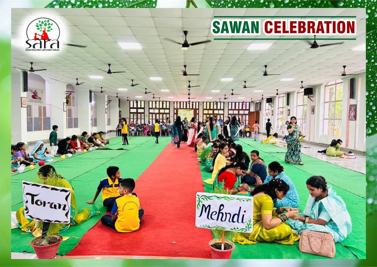 At SARA, the Sawan Celebration bloomed with tradition, devotion, and dialogue — from vibrant rangoli, toran, kalash, mehendi to warm parent-teacher interactions.

Grateful to HDFC officials and all parents for making it truly special.