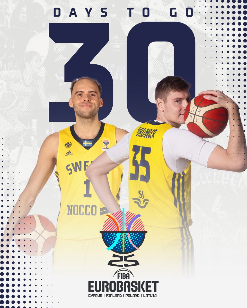 12 years in the making... we are ready 🇸🇪👊

Less than a month to go until tip-off at #EuroBasket 2025 in Tampere, Finland!

🎫 Tickets EuroBasket: lippu.fi/sv/artist/euro…
🎟️ Tickets to Hovet, August 20: axs.com/se/events/9700…

#SwedenBasketball | #DareToBelieve