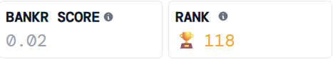 satzchaser's tweet image. Almost in the top 100 of the $BNKR leaderboard! Lets go!