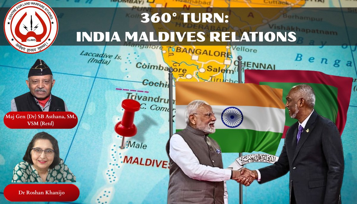 360° Turn: India-Maldives Relations

Date: 28-07-2025
Link: youtube.com/live/8pRFQ1FEj…
Time: 07:00 pm

Featuring
🔹Maj Gen (Dr) SB Asthana, SM, VSM (Retd)
🔹Dr Roshan Khanijo

India and the Maldives are back on a steadier course but not without weathering a diplomatic storm. When
