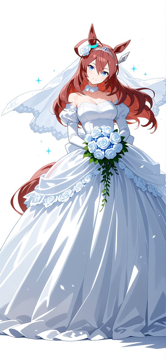 M2_____2M_2's tweet image. ミホノブルボン holding bouquet