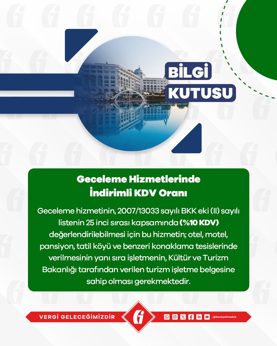 #MevzuatBilgisi✒️ Ayrıntılı bilgi için «KDV Oranları Listesi» ne sitemizden (gib.gov.tr) ulaşabilirsiniz.

gib.gov.tr/yardim-ve-kayn…

#GİB #VergiGeleceğimizdir