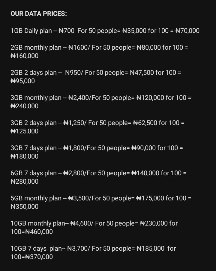 Odunayolizzy264's tweet image. Meet Dunlizz!Your one-stop-shop for Fast data distribution to 500+ people daily that will blow your mind,and Curative drinks delivered to your doorstep.
Experience convenient and quality wit Dunlizz Data plug and beverages hub. Best deals! Best delivery! We&apos;re the best! No doubt!