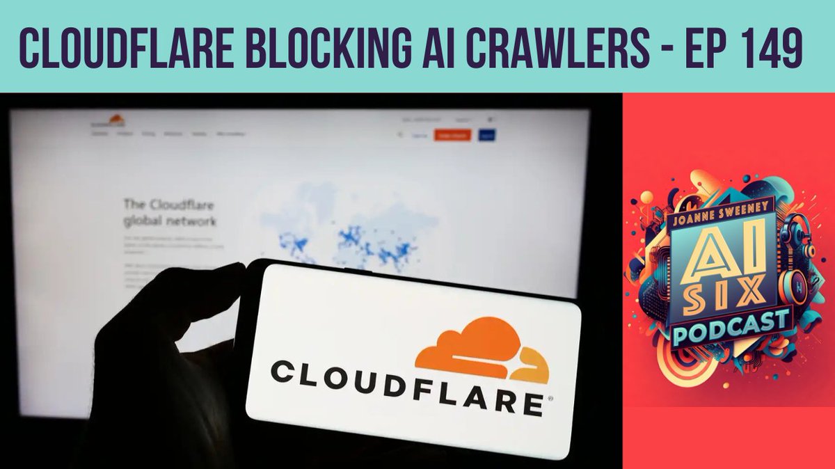 🎙️ Ep149 is now live — I’m diving into how Cloudflare’s blocking of AI crawlers changes the game for creators, publishers and AI firms.

Listen on your favourite podcast platform or here: publicsectormarketingpros.com/cloudflare-blo… 🔒🤖

#AISixPodcast #Cloudflare #AInews #ContentRights #AIPolicy