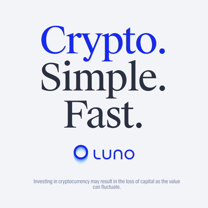 LunoGlobal's tweet photo. Complex made simple, slow made fast. Your easiest path to crypto ownership.