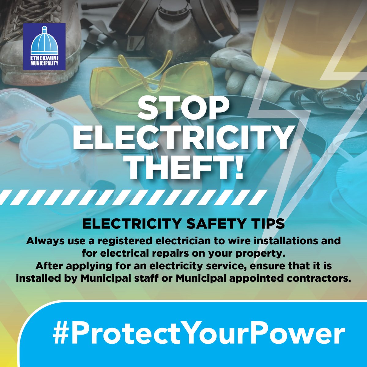 eThekwiniM's tweet image. #ElectricitysafetyTips