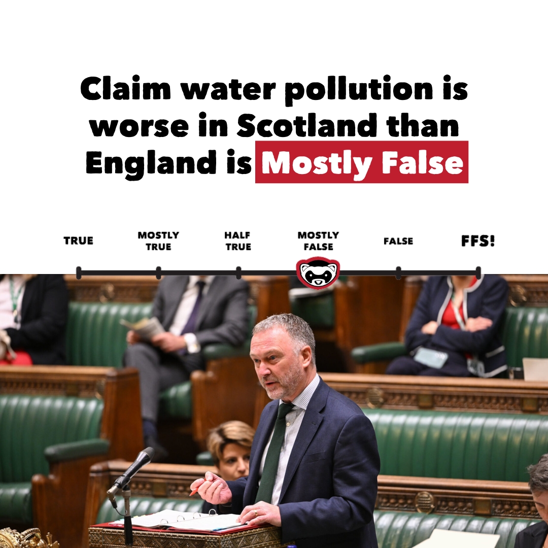 Does Scotland really have worse water pollution than England? That’s what environment secretary Steve Reed claimed but the available data tells a different story
bit.ly/4fg3I3Y