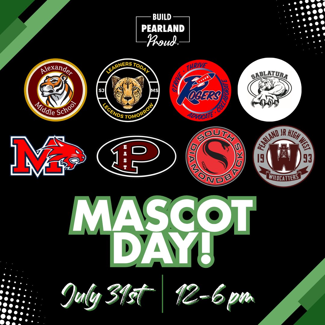 Mascot Day is more than registration — it’s a full campus experience!
Students will rotate through sessions and get a feel for campus life.🎉

Each campus will send event details. Don’t miss it! ✨ #BuildPearlandProud #TheirFutureYourChoice