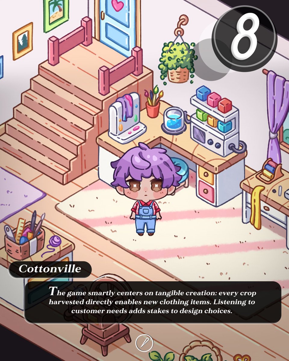 Where Cottonville truly shines is its dress-up system. Crafting garments from farm-grown materials feels purposeful, especially when fulfilling specific customer requests.

<a href="/RedDeer_Games/">RedDeer.Games</a> 
#Cottonvile
-
store.steampowered.com/app/3290600/Co…